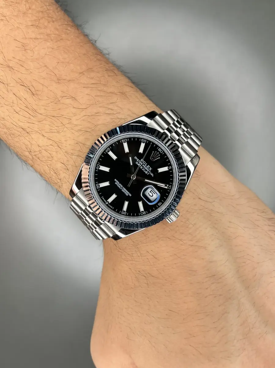 ساعت مچی رولکس سوئیسی سیلور بند جوبیلی صفحه مشکی Rolex Datejust