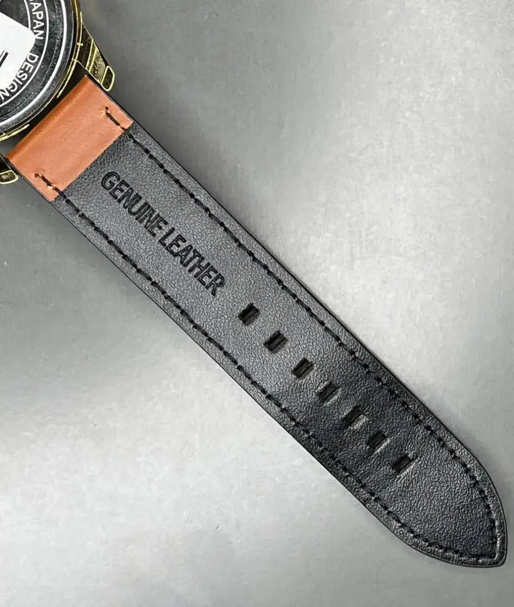 ساعت مچی سیکو فول دیت بند چرمی قهوه ای صفحه سفید Seiko