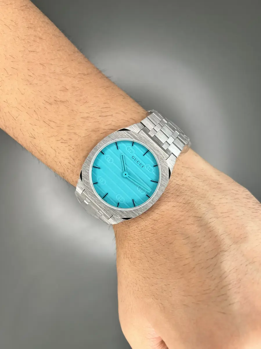 ساعت مچی گوچی سیلور صفحه تیفانی Gucci
