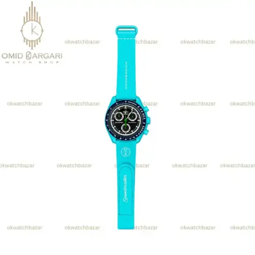 ساعت مچی امگا سواچ بند رابر تیفانی ماموریت به زمین Omega x Swatch Mision to the earth Rubber
