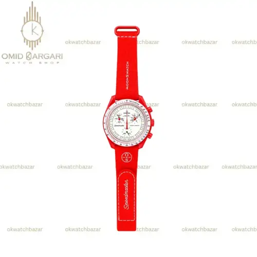 ساعت مچی امگا سواچ بند رابر ماموریت به مریخ Omega x Swatch Mision to the mars Rubber