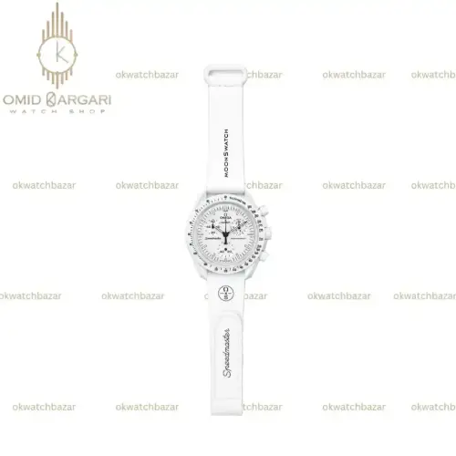 ساعت مچی امگا سواچ بند رابر ماموریت به ماه Omega x Swatch Mision to the moon Rubber