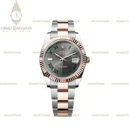ساعت مچی رولکس ویمبلدون سوئیسی سیلور رزگلد Rolex Wimbledon Datejust