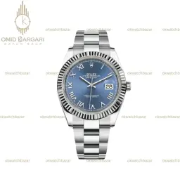 ساعت مچی رولکس سوئیسی بند اویستر صفحه سفید ایندکس یونانی Rolex Datejust