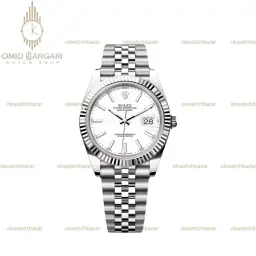 ساعت مچی رولکس سوئیسی سیلور بند جوبیلی صفحه سفید Rolex Datejust