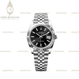 ساعت مچی رولکس سوئیسی سیلور بند جوبیلی صفحه مشکی Rolex Datejust