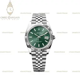ساعت مچی رولکس سوئیسی سیلور بند جوبیلی صفحه سبز Rolex Datejust