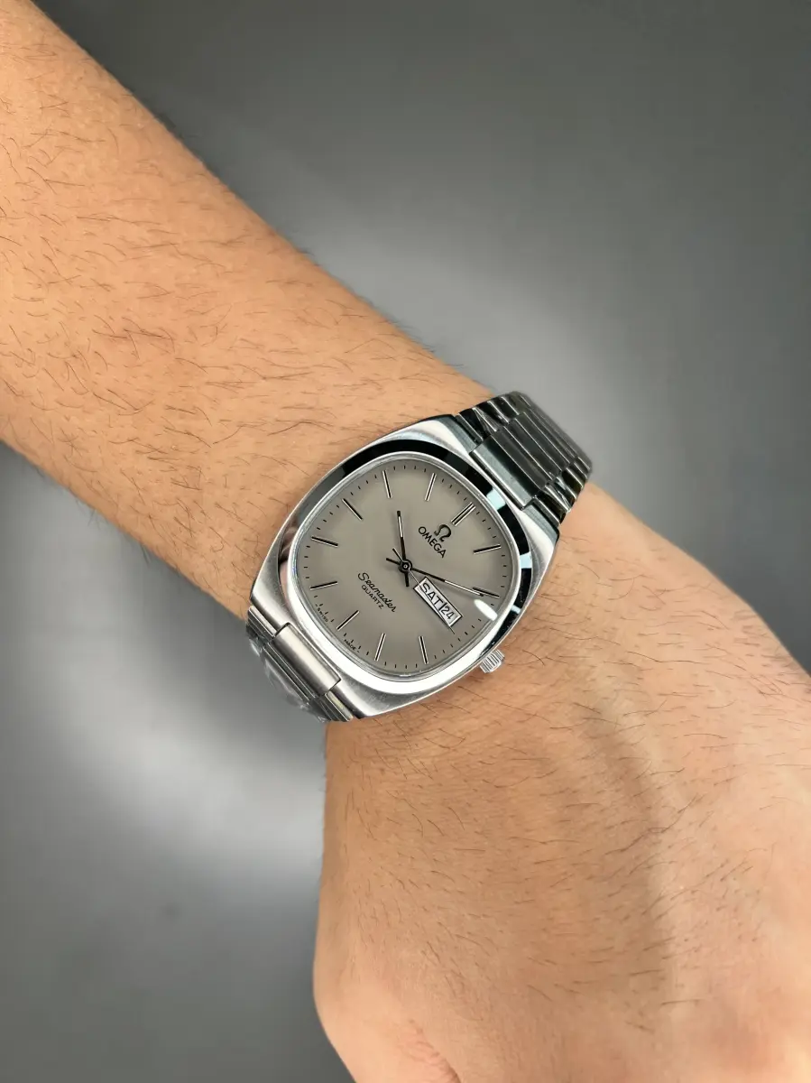 ساعت مچی امگا سیمستر نوستالژی بند سیلور صفحه طوسی Omega Seamaster