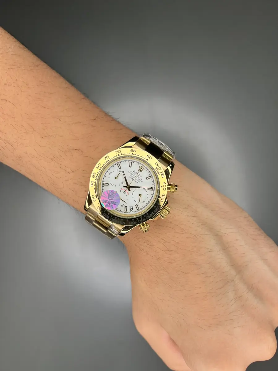 ساعت مچی رولکس دیتونا طلایی صفحه سفید Rolex Daytona