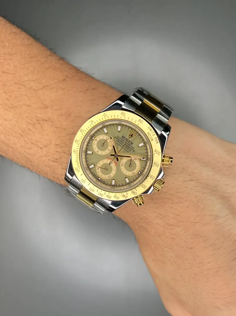 ساعت مچی رولکس دیتونا سیلورطلایی صفحه طلایی Rolex Daytona