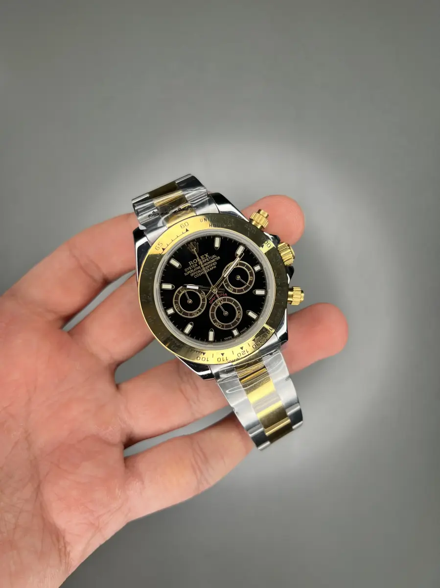 ساعت مچی رولکس دیتونا سیلورطلایی صفحه مشکی Rolex Daytona
