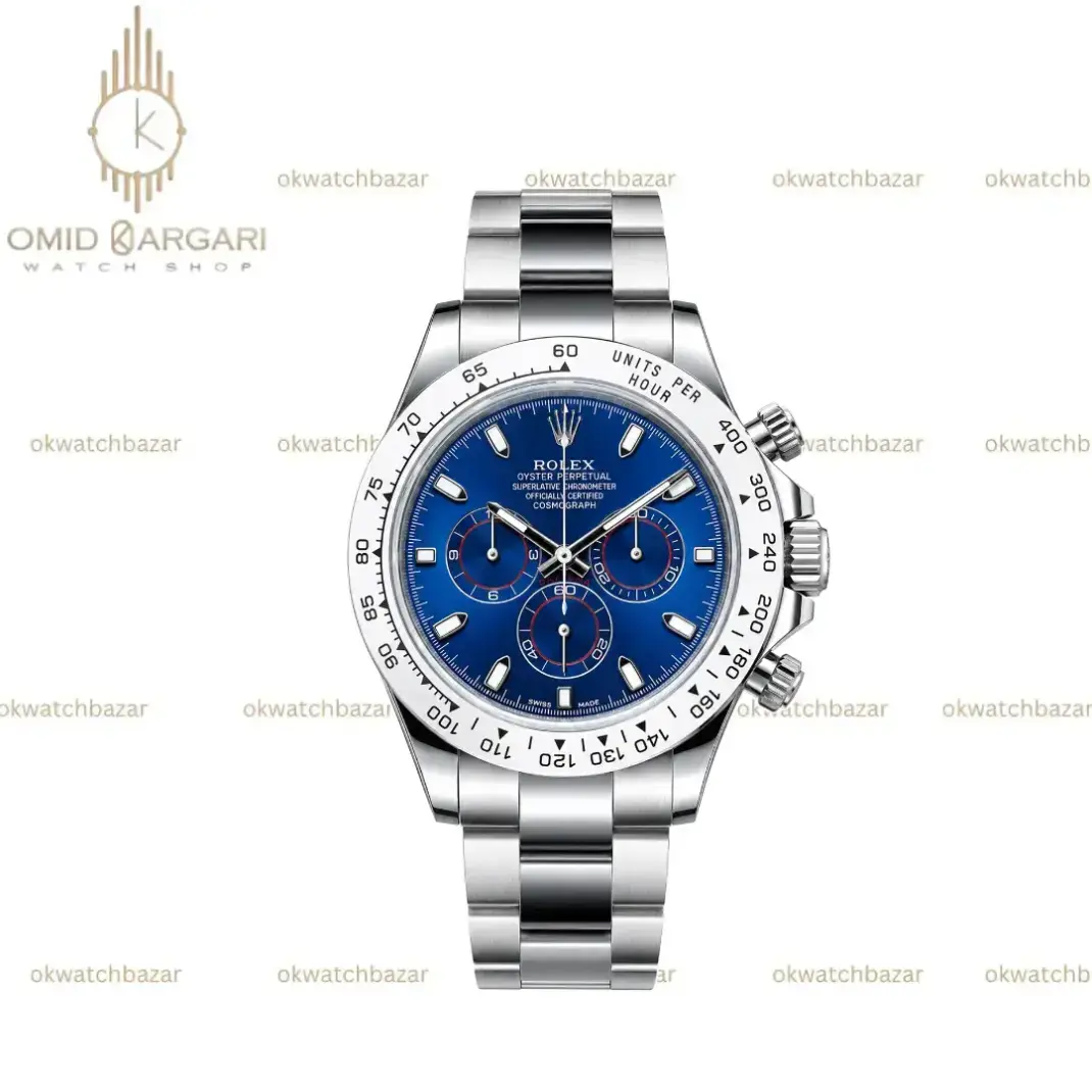 ساعت مچی رولکس دیتونا سیلور صفحه سرمه ای Rolex Daytona