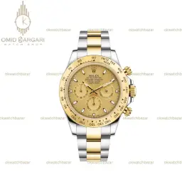 ساعت مچی رولکس دیتونا سیلورطلایی صفحه طلایی Rolex Daytona