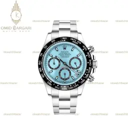 ساعت مچی رولکس دیتونا سیلور صفحه تیفانی بزل مکشی Rolex Daytona