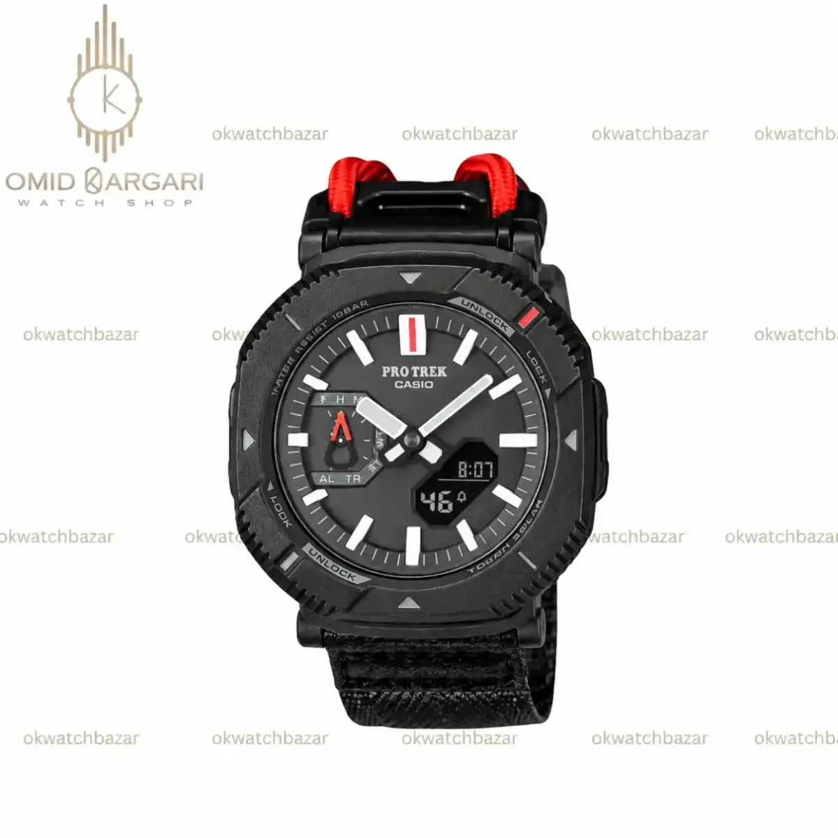 ساعت مچی کاسیو جی شاک پروترک قرمز مشکی Casio G-shock Protrek