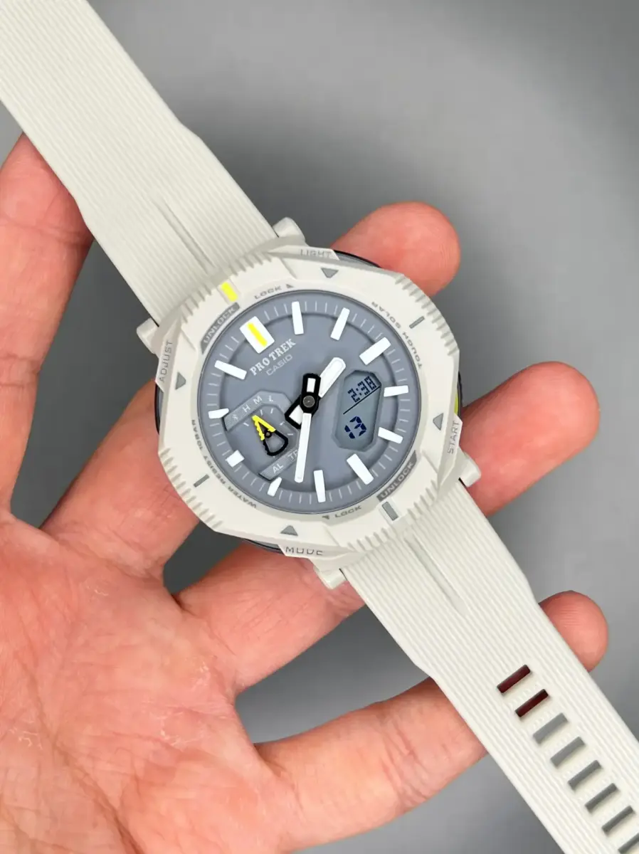 ساعت مچی کاسیو جی شاک پروترک بند رابر کرم Casio G-shock Protrek PRJ-B001-7
