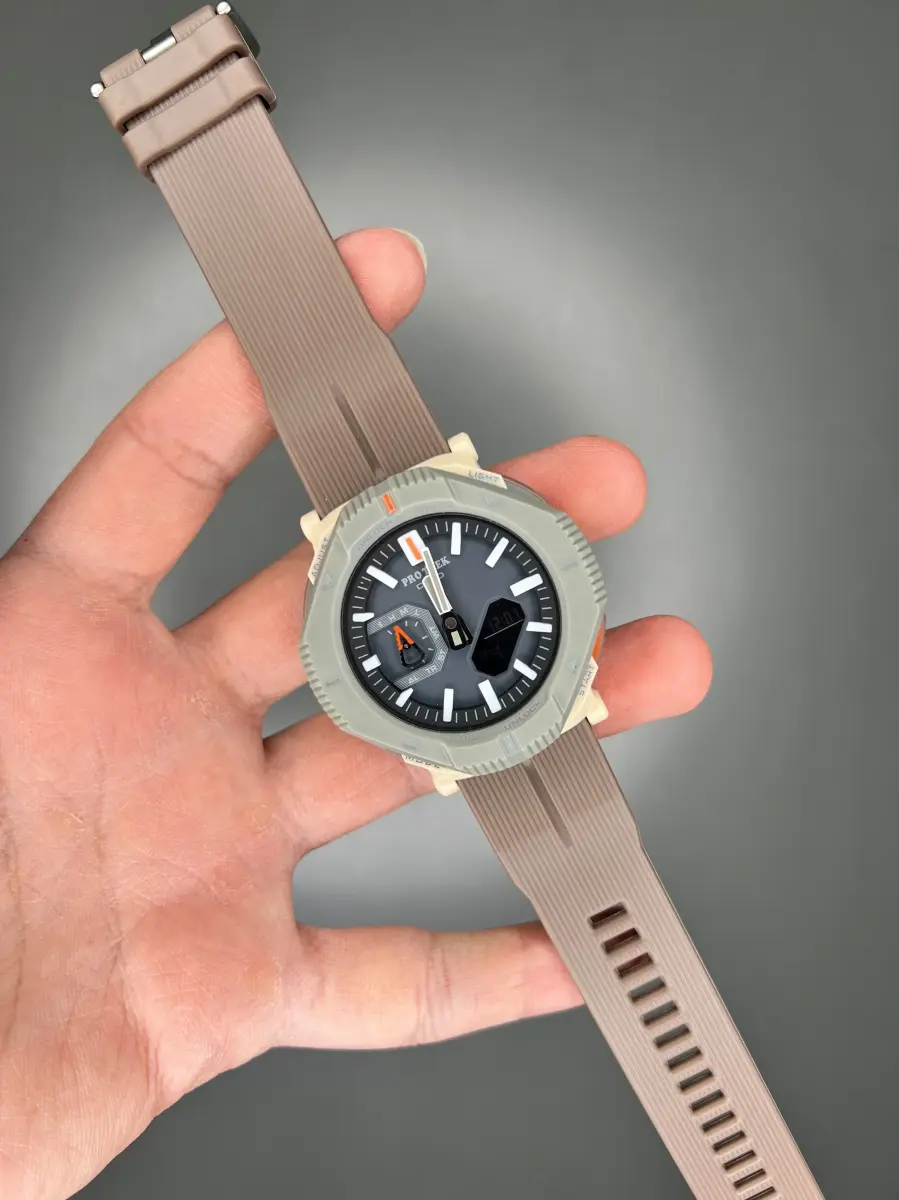 ساعت مچی کاسیو جی شاک پروترک بند رابر قهوه ای Casio G-shock Protrek PRJ-B001-5