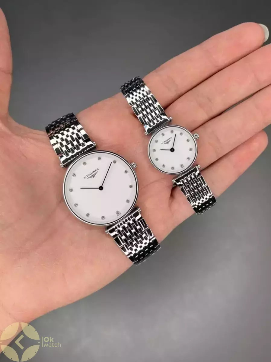 ساعت مچی لونژین ست بند سیلور صفحه سفید Longines