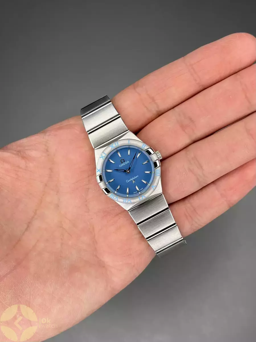 ساعت مچی امگا کانستلیشن بند سیلور صفحه تیفانی Omega Constellation