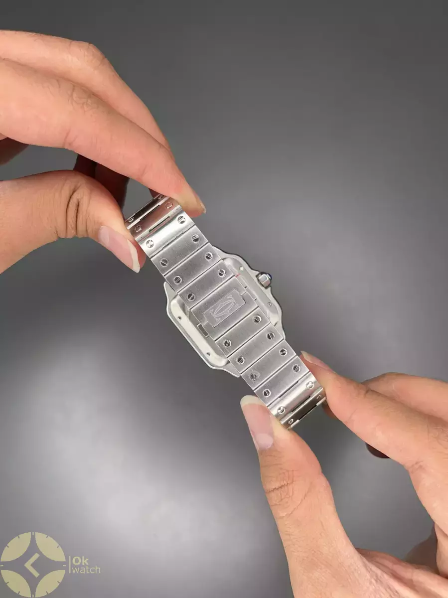 ساعت مچی کارتیه د سانتوس اتوماتیک عدد عربی صفحه سبز Cartier