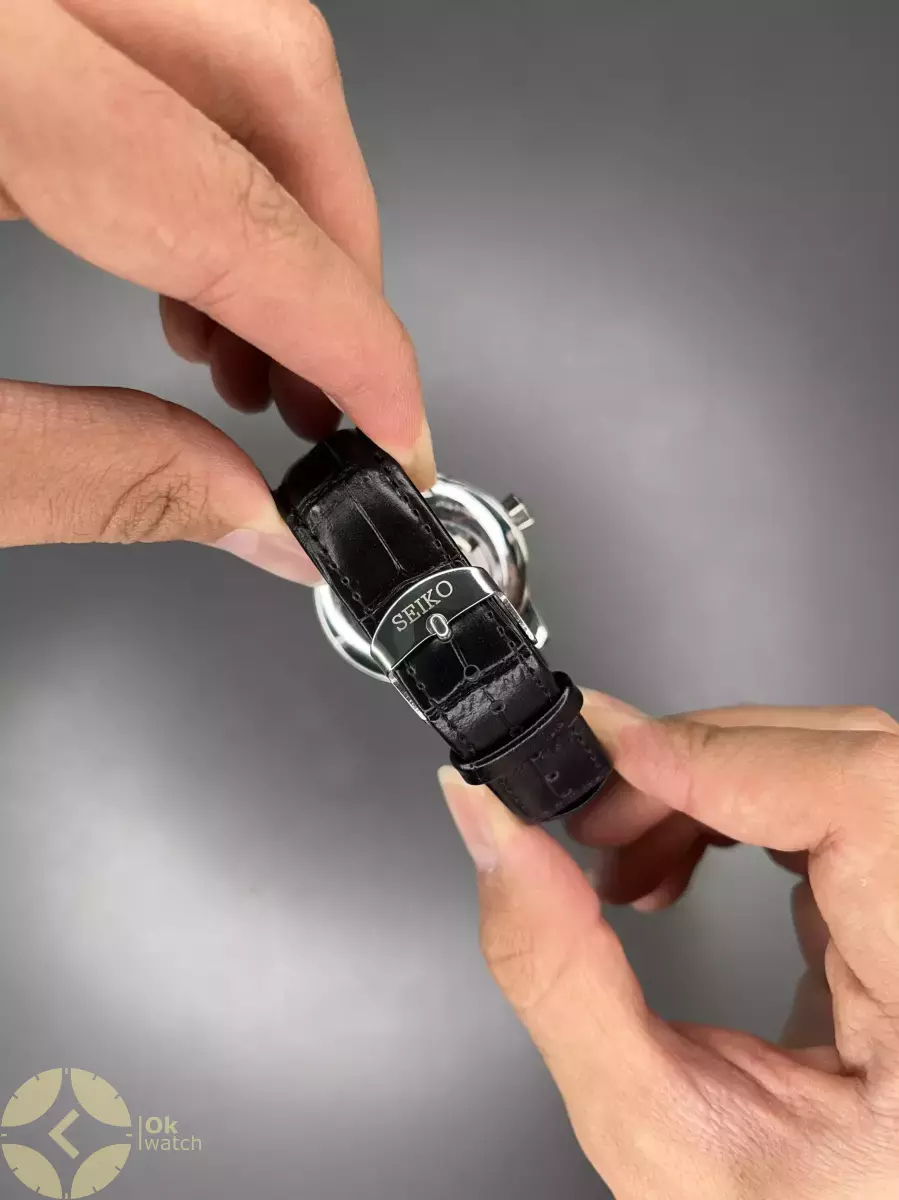 ساعت مچی سیکو پرساژ اتوماتیک بند چرمی صفحه آبی Seiko Presage