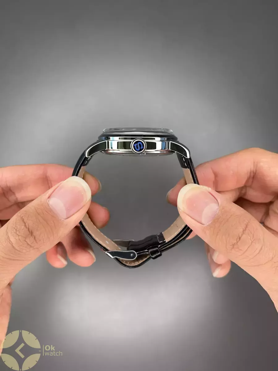ساعت مچی سیکو پرساژ اتوماتیک بند چرمی صفحه آبی Seiko Presage