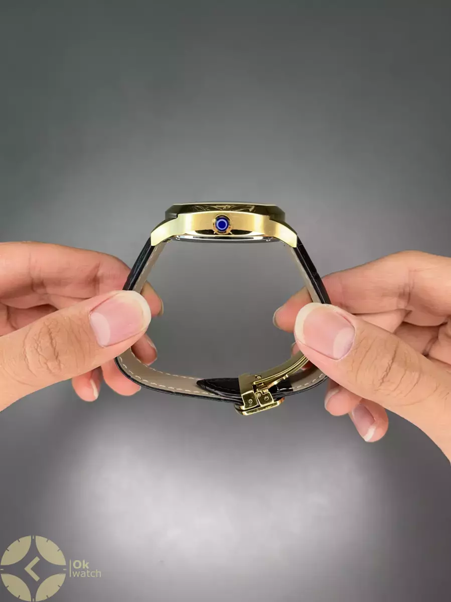 ساعت مچی کارتیه اوپن هارت بند چرمی صفحه سفید Cartier
