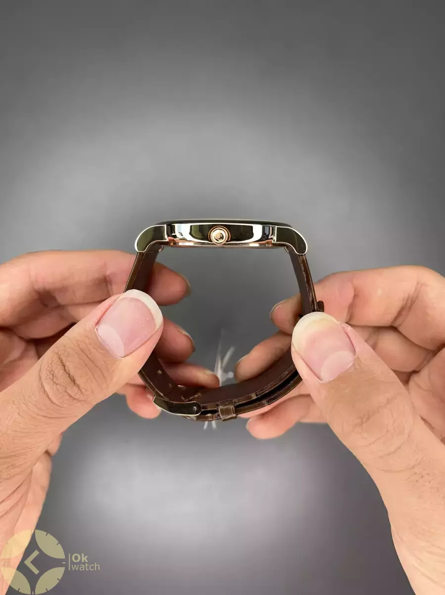 ساعت مچی امپریو آرمانی بند چرمی قهوه ای صفحه سفید Emporio Armani