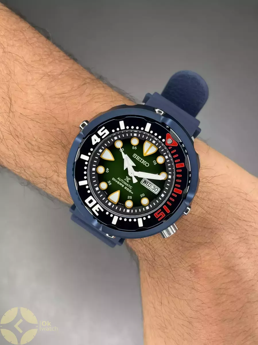 ساعت مچی سیکو غواصی رابر صفحه سبز Seiko