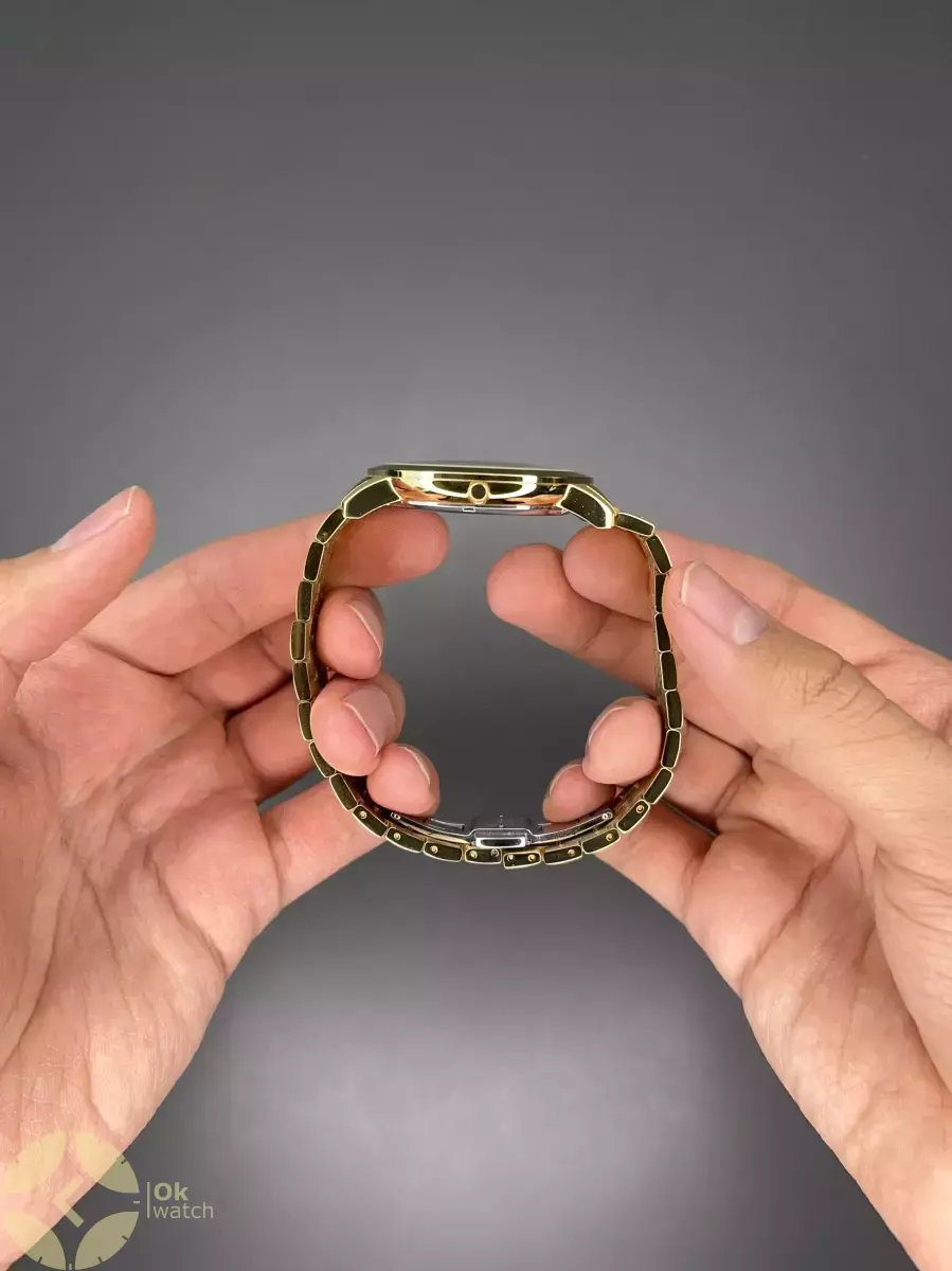 ساعت مچی رومانسون کوارتز بند طلایی صفحه مشکی Romanson Quartz