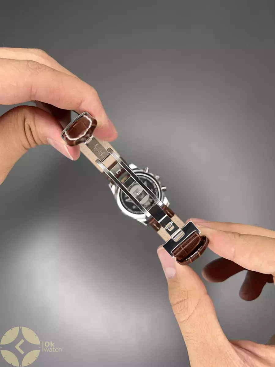 ساعت مچی لونژین فول دیت بند چرمی Longines