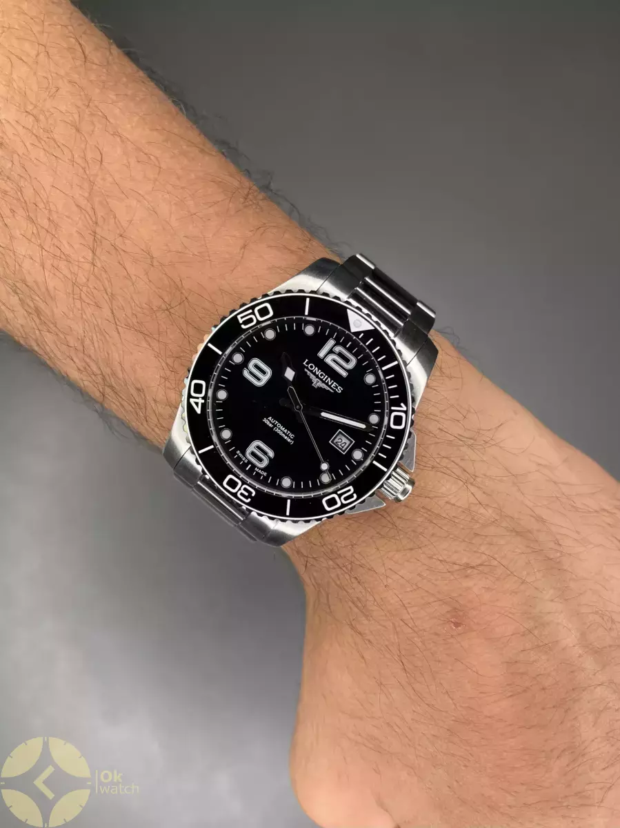 ساعت مچی لونژین اتوماتیک بند سیلور صفحه مشکی Longines