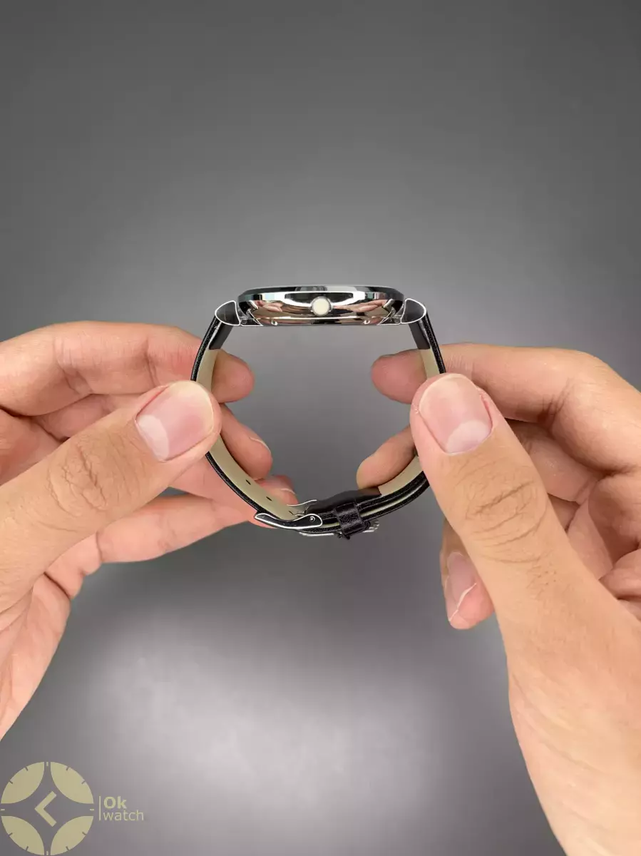 ساعت مچی امپریو آرمانی زیر ثانیه بند چرمی صفحه مشکی Emporio Armani