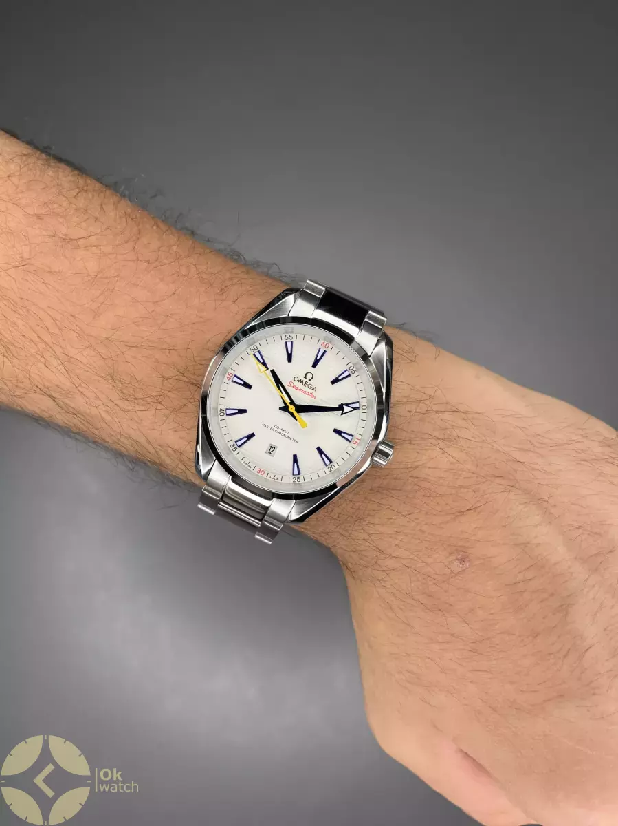ساعت مچی امگا سیمستر بند سیلور صفحه سفید Omega Seamaster