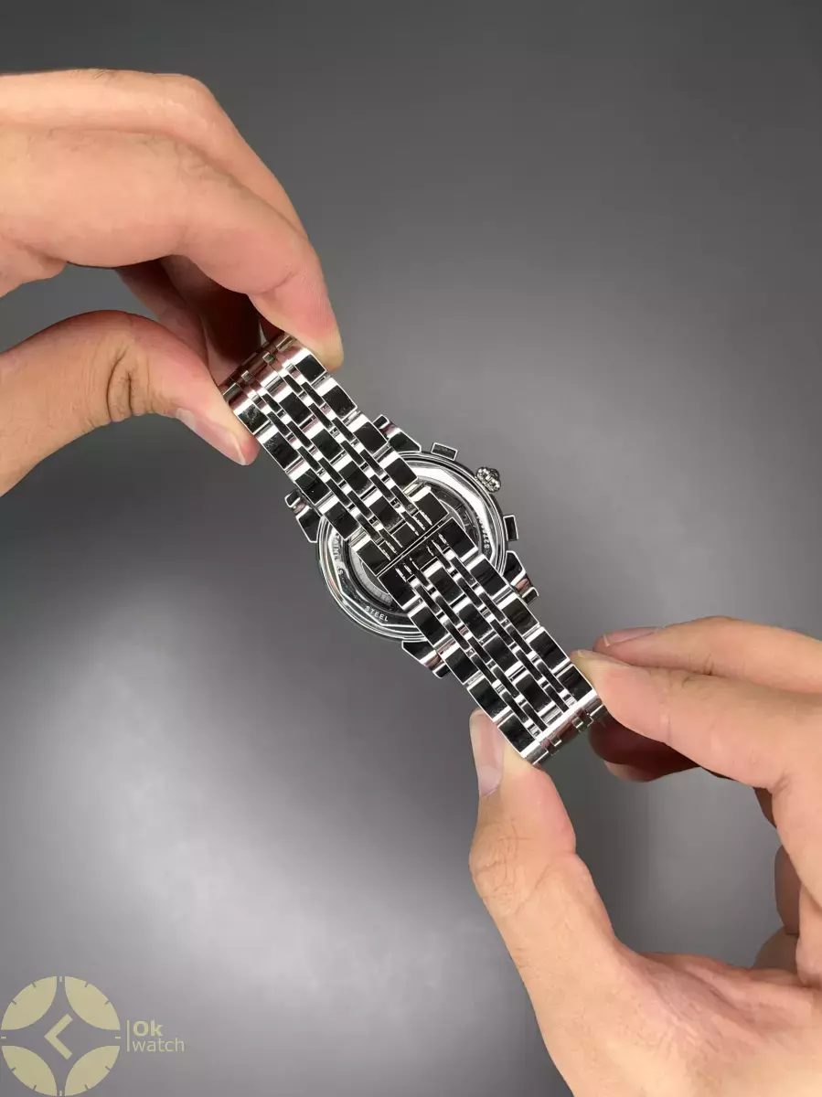 ساعت مچی پتک فیلیپ اوپن هارت فول دیت سیلور صفحه سبز Patek Philippe