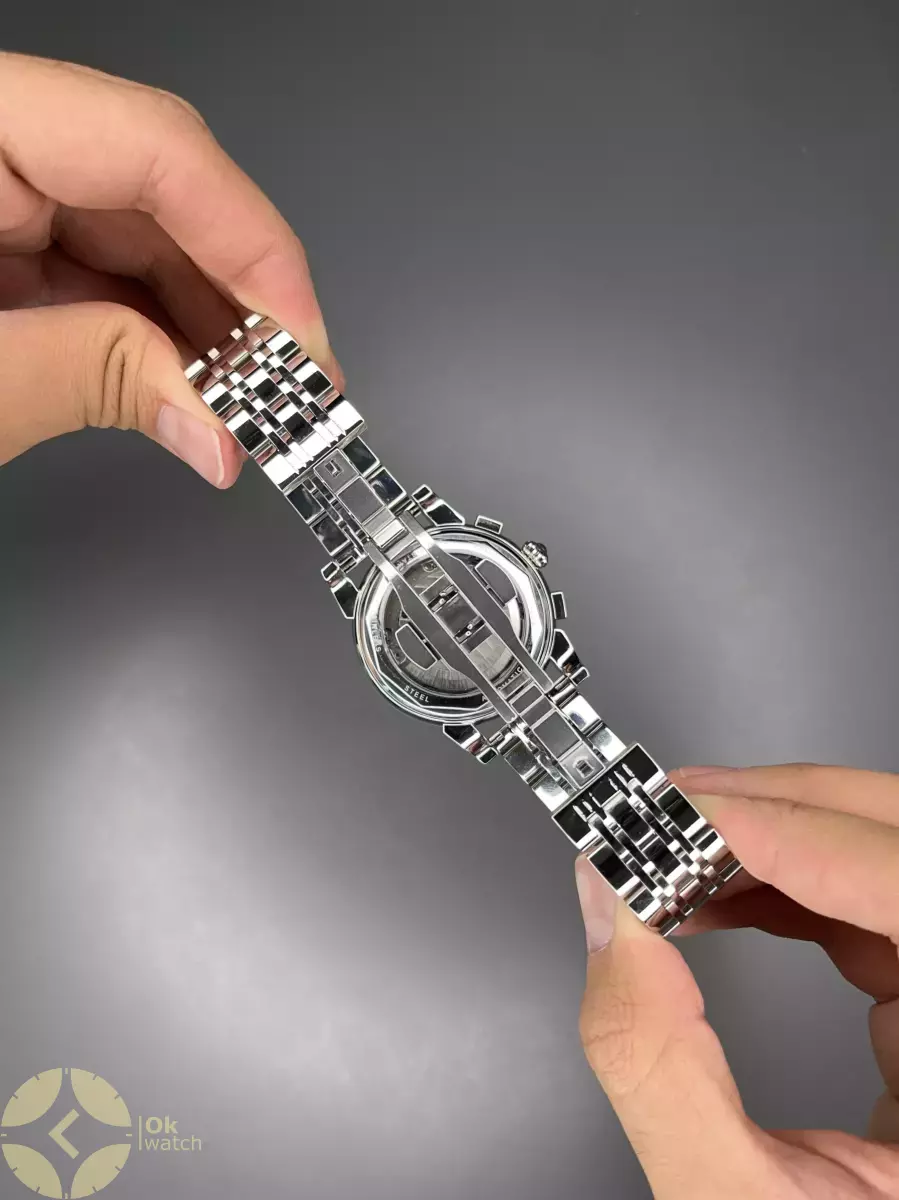ساعت مچی پتک فیلیپ اوپن هارت فول دیت سیلور صفحه سبز Patek Philippe