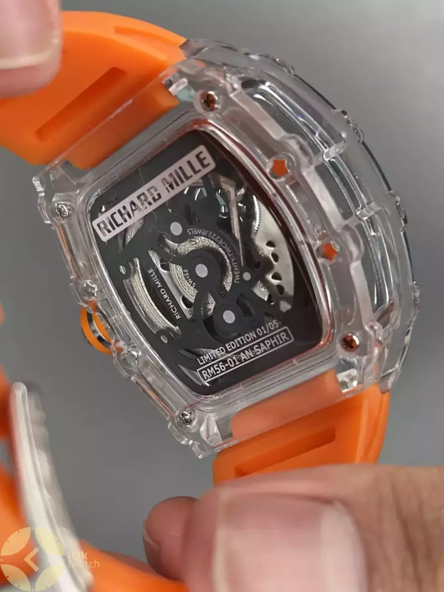 ساعت مچی ریچارد میل کورنوگراف  قاب پلاستیکی نارنجی Richard Mille