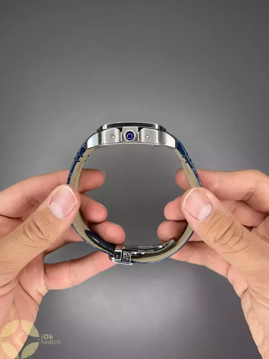 ساعت مچی کارتیه کورنوگراف بند چرمی سرمه ای Cariter