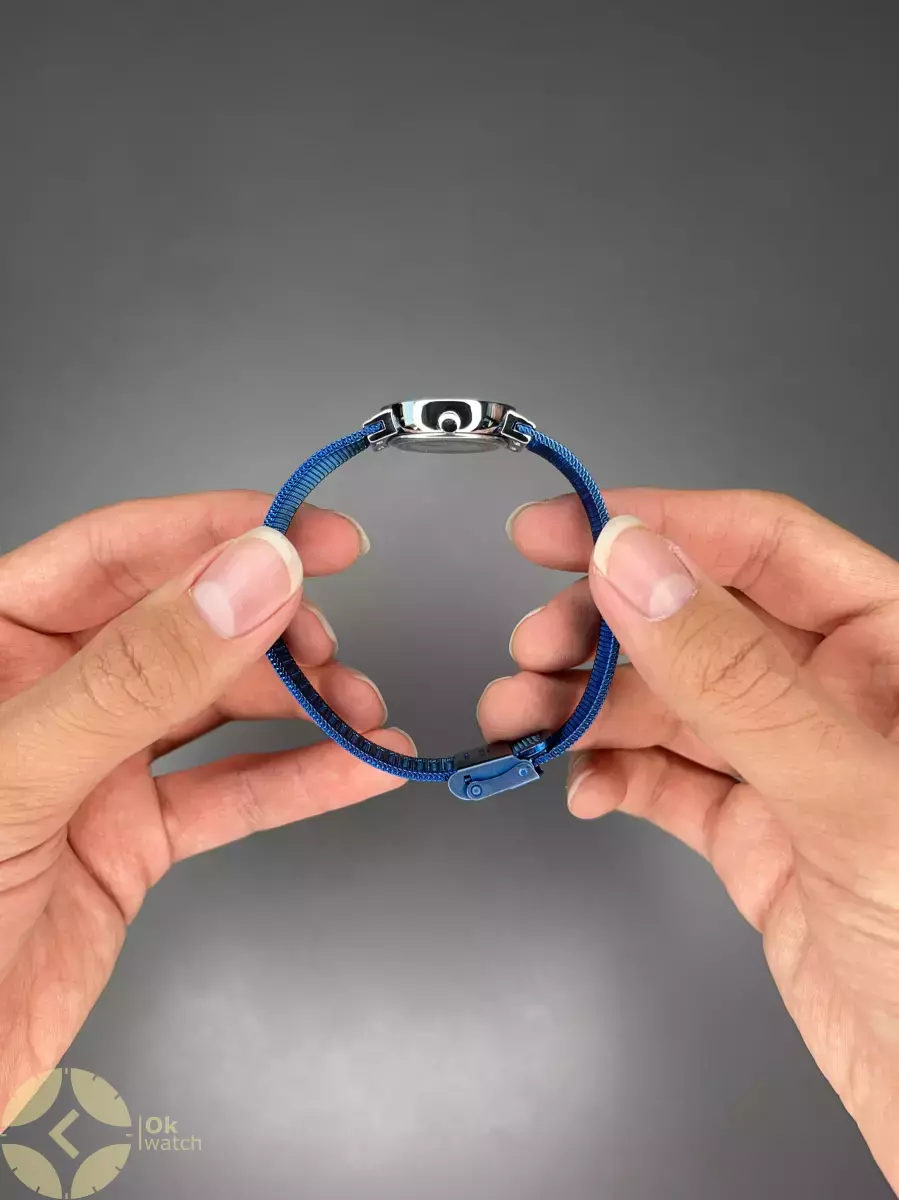 ساعت مچی برینگ بند حصیری بند آبی Bering