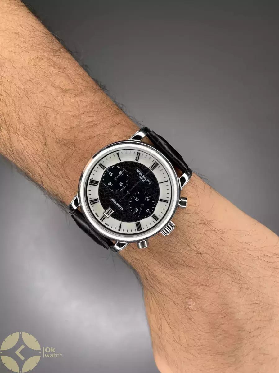 ساعت مچی پتک فیلیپ کورنوگراف بند چرمی مشکی Patek Philippe