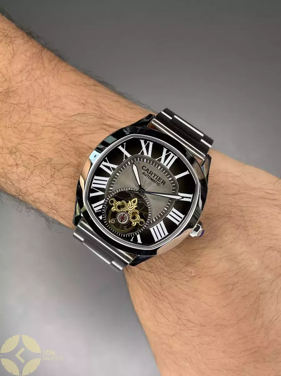 ساعت مچی کارتیه  اوپن هارت بند فلزی صفحه طوسی Cartier