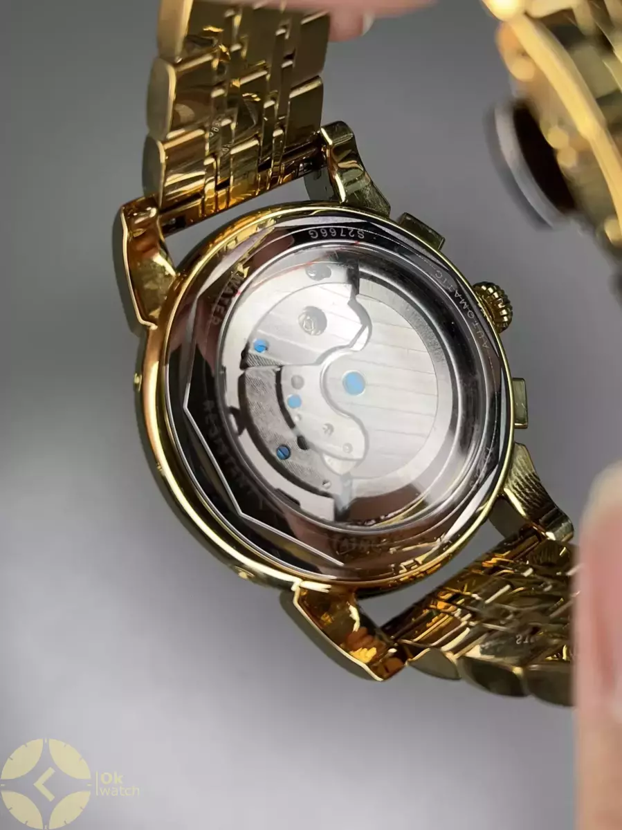 ساعت مچی پتک فیلیپ فول دیت بند طلایی صفحه طوسی Patek Philippe