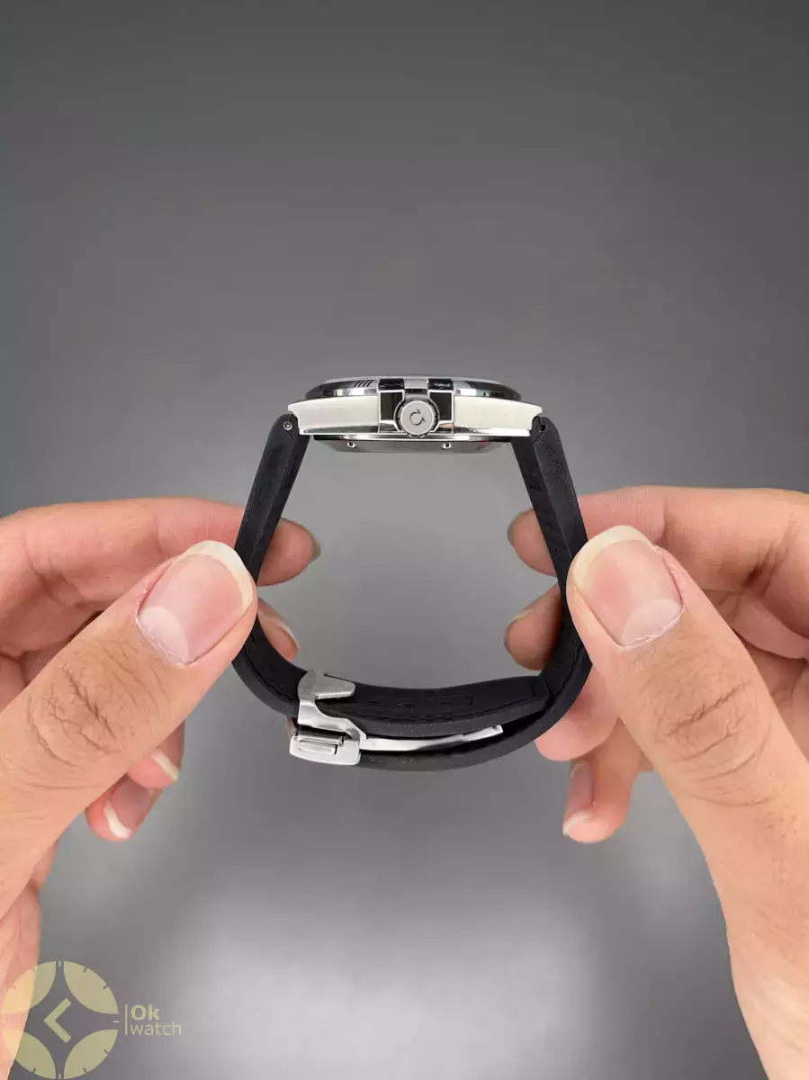 ساعت مچی امگا کانستلیشن بند مشکی صفحه سفید Omega Constellation
