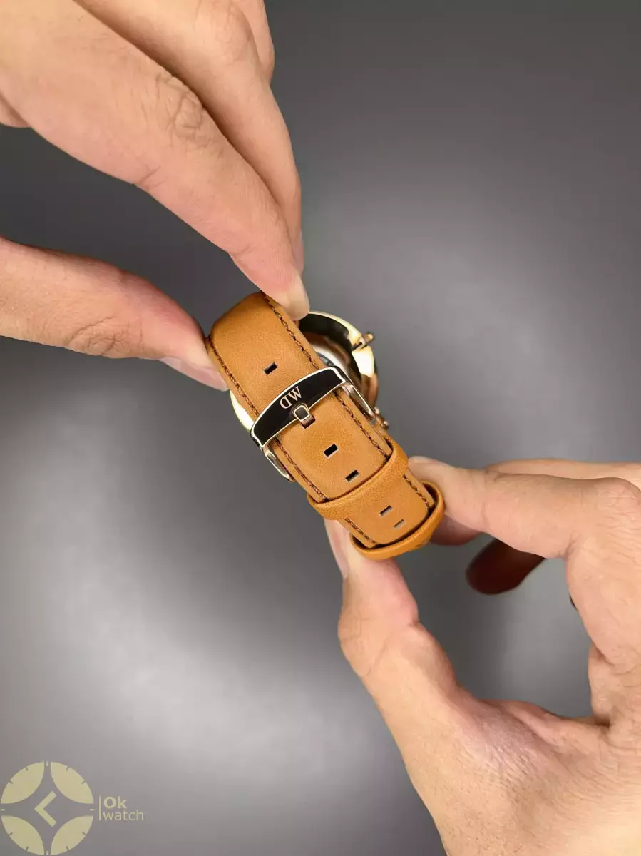 ساعت مچی دنیل ویلینگتون بند چرمی قهوه ای Daniel Wellington