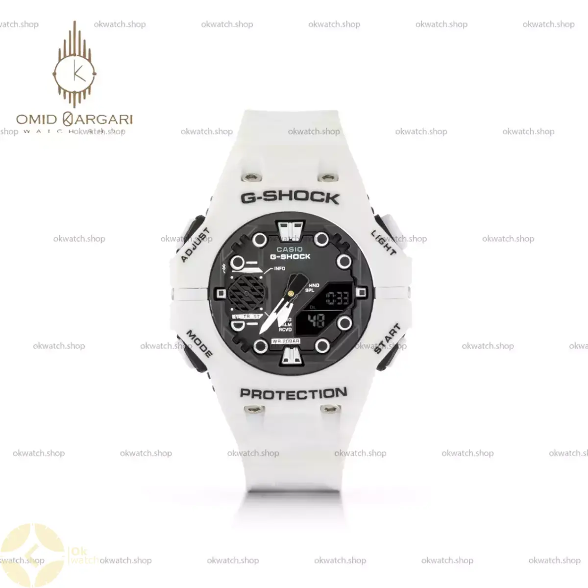 ساعت مچی کاسیو جی-شاک بند سفید Casio G-Shock GA-B001SF-7A