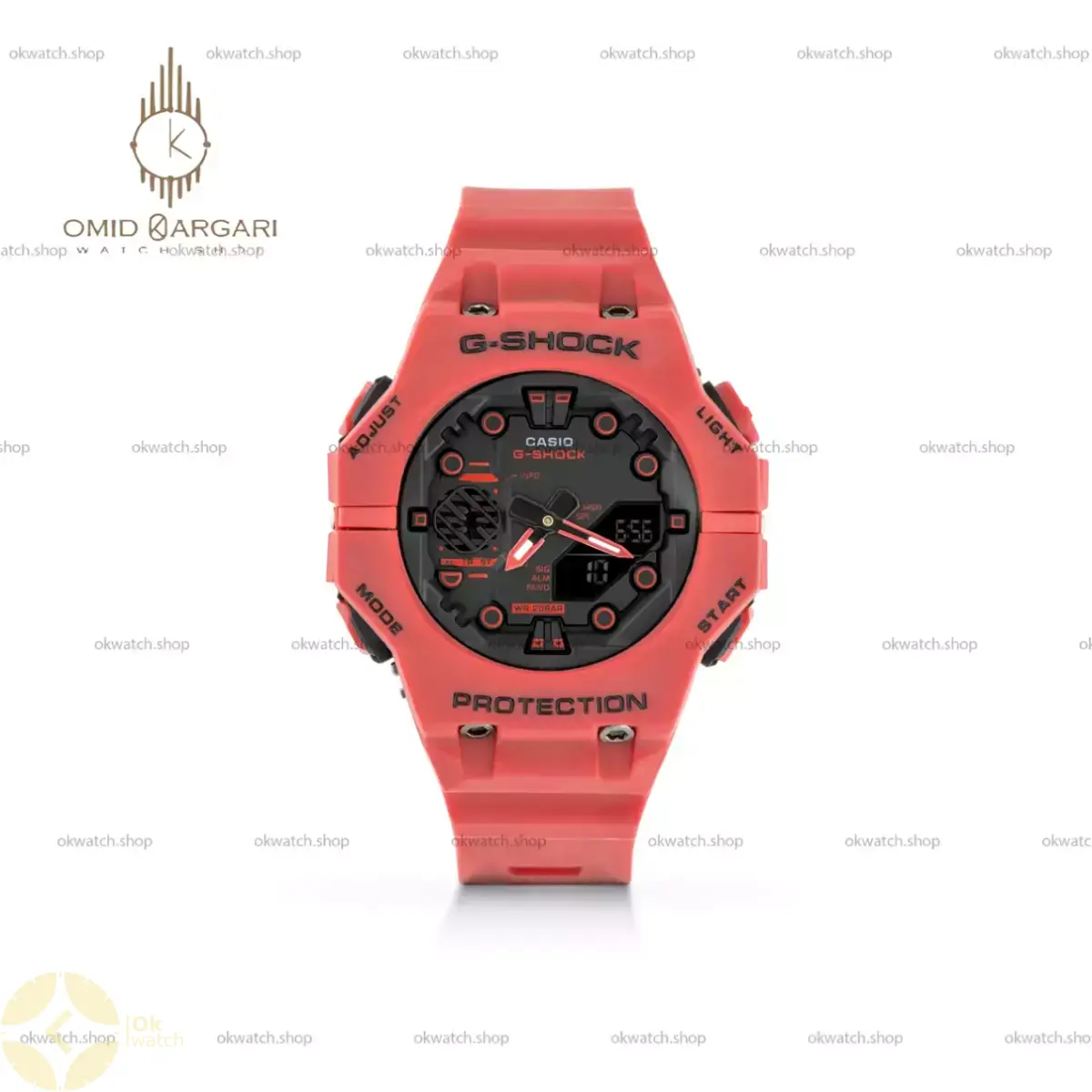 ساعت مچی کاسیو جی-شاک بند قرمز Casio G-Shock GA-B001-4AER
