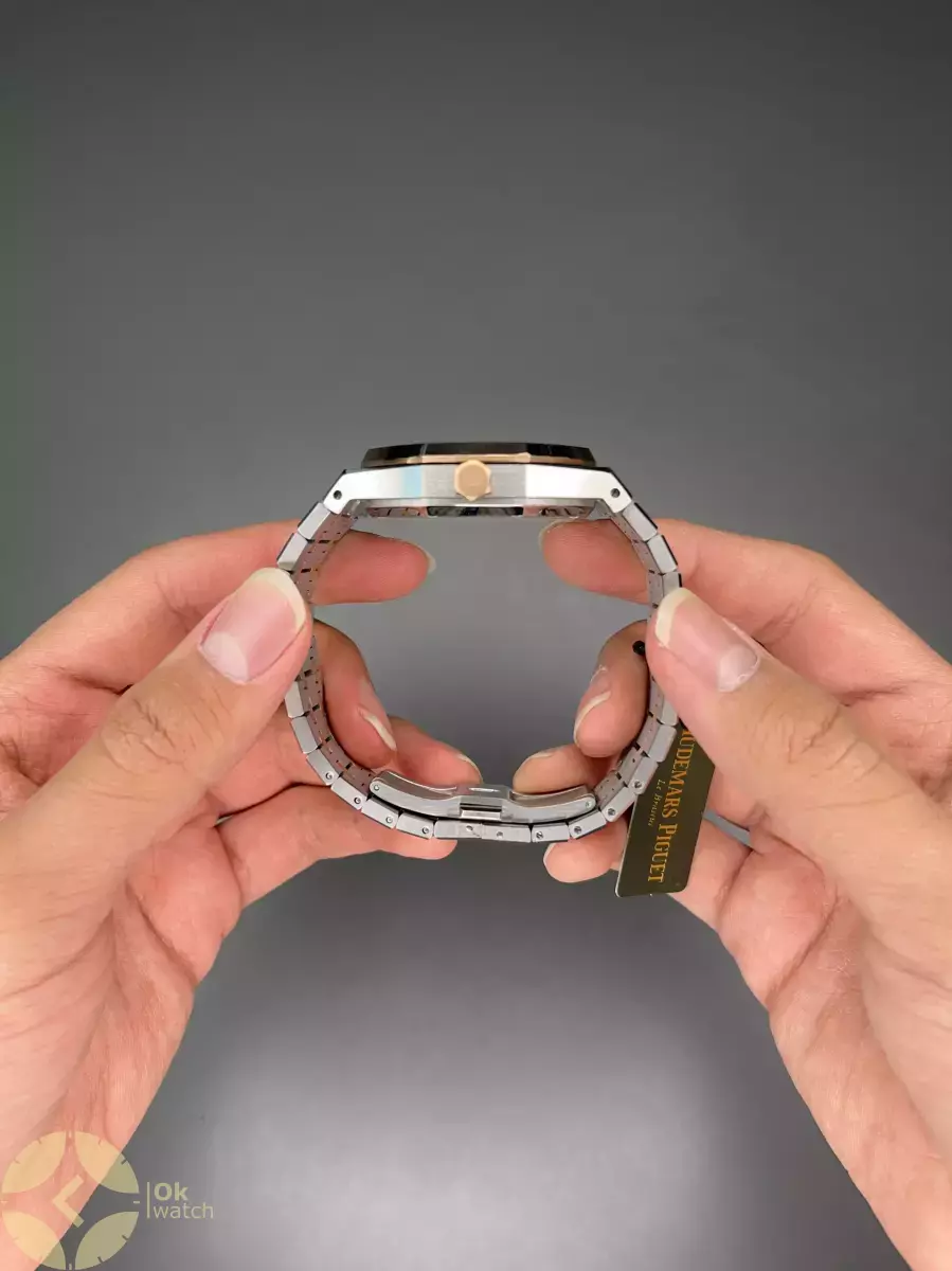 ساعت مچی اودمار پیگه اتوماتیک بند سیلور رزگلد Audemars Piguet