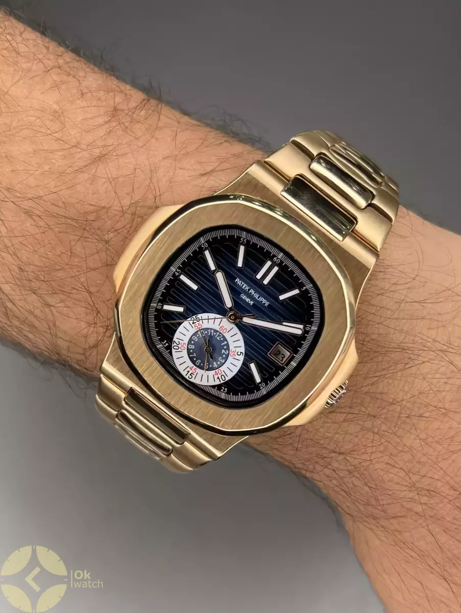 ساعت مچی پتک فیلیپ زیر ثانیه اتوماتیک رزگلد صفحه آبی Patek Philippe