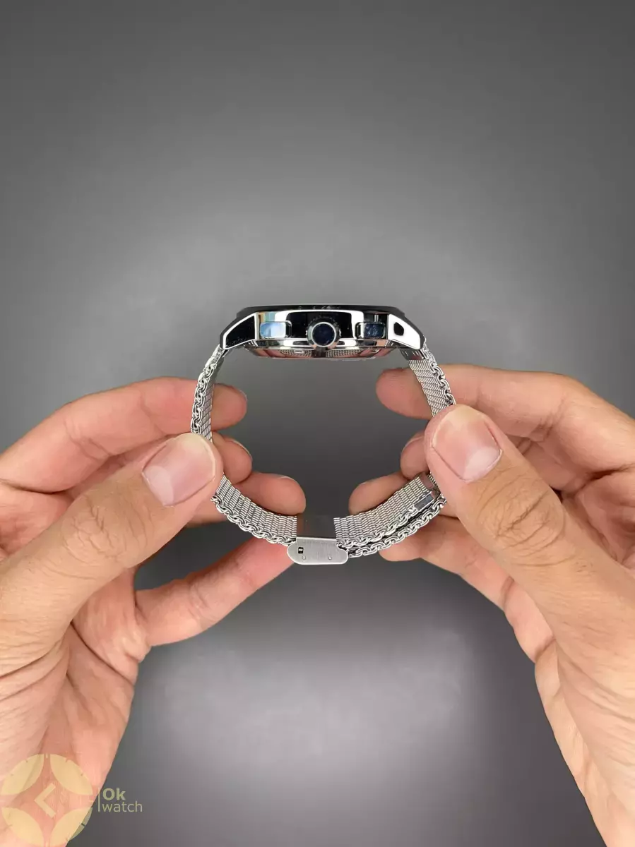 ساعت مچی سیکو فول دیت بند حصیری سیلور صفحه سفید Seiko VIP