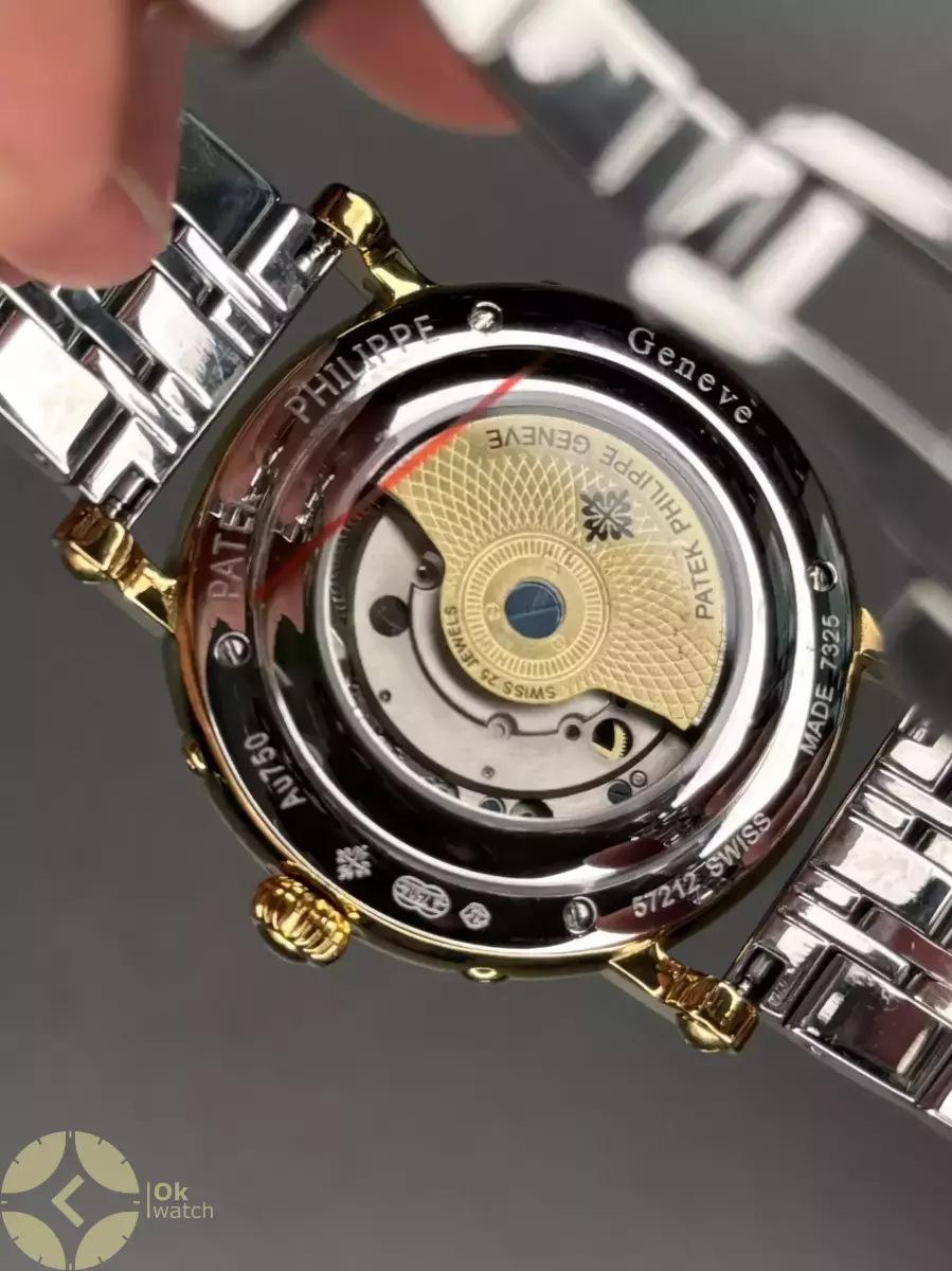 ساعت مچی پتک فیلیپ فول دیت سیلورطلایی صفحه آبی Patek Philippe